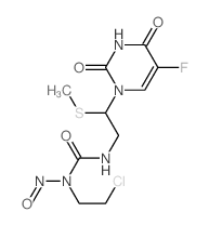 Urea, N- (2-chloroethyl)-N-[2-(5-fluoro-3,4-dihydro- 2, 4-dioxo-1(2H)-pyrimidinyl)-2-(methylthio)ethyl]- N-nitroso-结构式