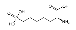 (2S)-2-amino-7-phosphonoheptanoic acid Structure
