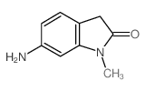 6-氨基-1-甲基-2,3-二氢-1H-吲哚-2-酮结构式
