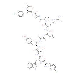 N-Ac-(4-Cl-Phe)(1)-(4-Cl-Phe)(2)-Trp(3)-Lys(6)-AlaNH2(10)-LHRH structure
