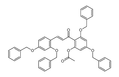 2'-acetoxy-2,4,4',6'-tetrakis(benzyloxy)chalcone结构式