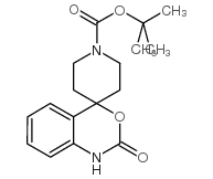 1,2-二氢-2-氧代螺[4H-3,1-苯并恶嗪-4,4'-哌啶]-1'-羧酸叔丁酯结构式