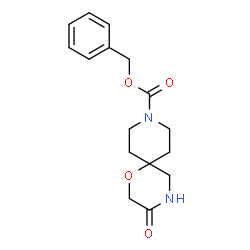 3-氧代-1-氧代-氧杂-4,9-二氮杂螺[5.5]十一烷-9-羧酸苄酯结构式