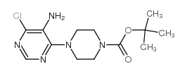 1-Boc-4-(5-氨基-6-氯-4-嘧啶)哌嗪结构式