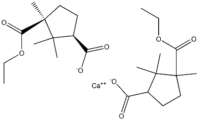 calcium di(1-ethyl) bis[(1S-cis)-camphorate] Structure