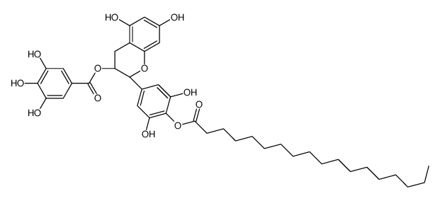 [(2R,3R)-2-(3,5-dihydroxy-4-octadecanoyloxyphenyl)-5,7-dihydroxy-3,4-dihydro-2H-chromen-3-yl] 3,4,5-trihydroxybenzoate Structure