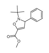 N-tert-butyl-3-phenyl-4,5-dehydro-5-carbomethoxyisoxazolidine Structure