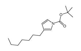 tert-butyl 3-heptylpyrrole-1-carboxylate结构式