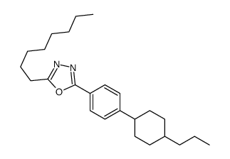 2-octyl-5-[4-(4-propylcyclohexyl)phenyl]-1,3,4-oxadiazole Structure