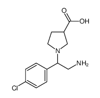 1-[2-氨基-1-(4-氯苯基)-乙基]-吡咯烷-3-羧酸结构式