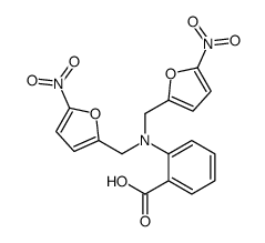 2-[bis[(5-nitrofuran-2-yl)methyl]amino]benzoic acid结构式