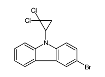 3-bromo-9-(2,2-dichlorocyclopropyl)carbazole结构式