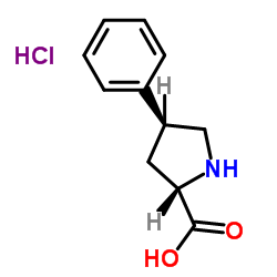 (2S,4S)-4-Phenylpyrrolidine-2-carboxylic acid hydrochloride Structure