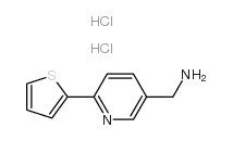 (6-thiophen-2-ylpyridin-3-yl)methanamine,dihydrochloride Structure