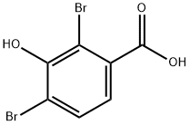 2,4-二溴-3-羟基苯甲酸结构式