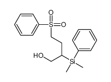 4-(benzenesulfonyl)-2-[dimethyl(phenyl)silyl]butan-1-ol结构式