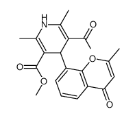 Methyl 5-acetyl-2,6-dimethyl-4-(2-methyl-4-oxo-4H-chromen-8-yl)-1,4-dihydropyridine-3-carboxylate Structure