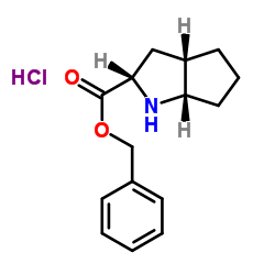 (S,S)-2-氮杂双环[3,3,0]辛烷-3-羧酸苄酯盐酸盐结构式