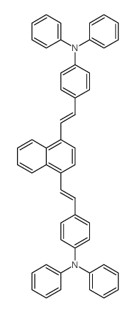 4,4’-[1,4-萘二基二-(1E)-2,1-乙烯基]双[N,N-二苯基苯胺]结构式