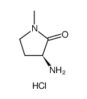 (S)-3-氨基-1-甲基吡咯烷-2-酮盐酸盐结构式
