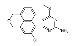 1,3,5-Triazin-2-amine, 4-(5-chloro-1H,3H-naphtho[1,8-cd]pyran-6-yl)-6-(methylthio)结构式