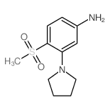 3-吡咯烷-1-基-4-(甲基磺酰基)苯胺结构式