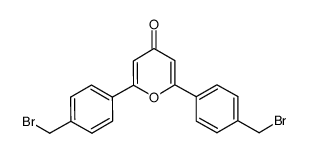 2,6-bis[4-(bromomethyl)phenyl]-4H-pyran-4-one结构式