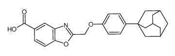 2-(4-adamantan-1-yl-phenoxymethyl)benzoxazole-5-carboxylic acid结构式