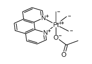 PtMe3(acetate)(1,10-phenanthroline) Structure