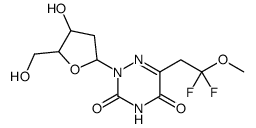 6-(2,2-difluoro-2-methoxyethyl)-2-[(2R,4S,5R)-4-hydroxy-5-(hydroxymethyl)oxolan-2-yl]-1,2,4-triazine-3,5-dione结构式