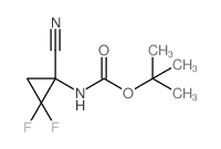(1-氰基-2,2-二氟环丙基)氨基甲酸叔丁酯结构式