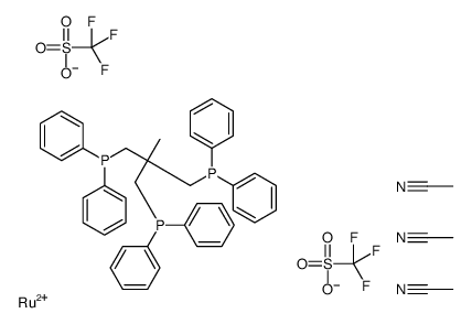 acetonitrile,[3-diphenylphosphanyl-2-(diphenylphosphanylmethyl)-2-methylpropyl]-diphenylphosphane,ruthenium(2+),trifluoromethanesulfonate结构式