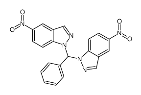 5-nitro-1-[(5-nitroindazol-1-yl)-phenylmethyl]indazole Structure