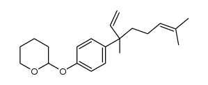 4-(1,5-dimethyl-1-vinyl-4-hexenyl)phenyl tetrahydro-2H-pyran-2-yl ether结构式