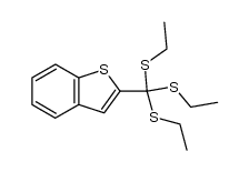 2-(tris(ethylthio)methyl)benzo[b]thiophene结构式