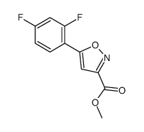 5-(2,4-二氟苯基)异噁唑-3-甲酸甲酯结构式