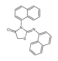 2-(α-naphthyl)imino-3-(α-naphthyl)-thiazolidin-4-one Structure