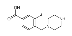 3-iodo-4-(piperazin-1-ylmethyl)benzoic acid Structure