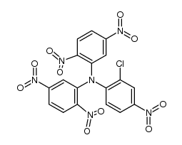 (2-chloro-4-nitro-phenyl)-bis-(2,5-dinitro-phenyl)-amine结构式