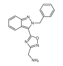 5-[2-(苯基甲基)-2H-吲唑-3-基]-1,2,4-噁二唑-3-甲胺结构式