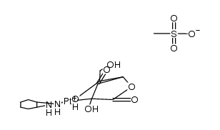 {Pt(trans-(R,R-1,2-diaminocyclohexane))(ascorbato-C(2),O(5))}methanesulfonate Structure