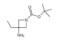tert-butyl 3-amino-3-ethylazetidine-1-carboxylate结构式