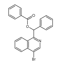 (4-bromoisoquinolin-1-yl)(phenyl)methyl benzoate Structure