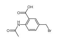 2-acetamido-5-(bromomethyl)benzoic acid结构式