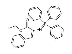 ethyl 3-phenyl-2-((triphenylphosphoranylidene)amino)acrylate Structure