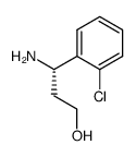 (S)-3-amino-3-(2-chlorophenyl)propan-1-ol结构式