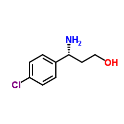 (3R)-3-Amino-3-(4-chlorophenyl)-1-propanol结构式