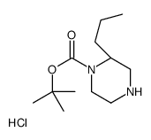 (R)-tert-Butyl 2-propylpiperazine-1-carboxylate hydrochloride Structure
