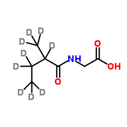 N-[2-(2H3)Methyl(2H6)butanoyl]glycine Structure