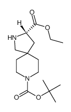 (S)-8-tert-butyl 3-ethyl 2,8-diazaspiro[4.5]decane-3,8-dicarboxylate结构式